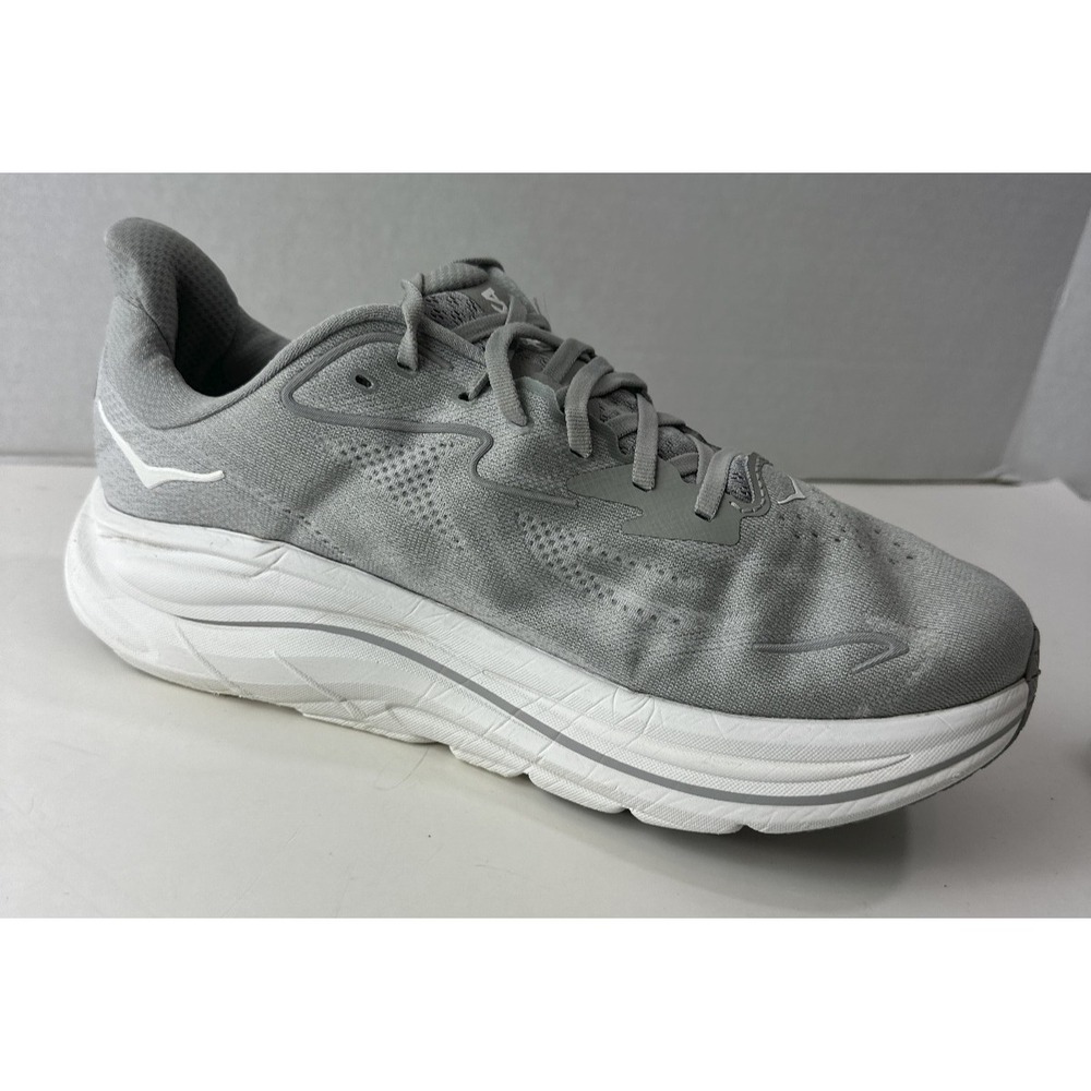 Hoka One One Clifton 10 Shoes Mens Size 11 2E Wide Stellar Grey *Heavy Wear - Picture 5 of 16
